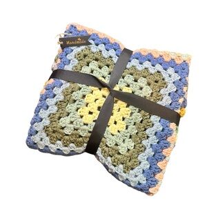 Large Baby Blanket Heritage Heirloom Crocheted Hand Crafted NWT Tummy Time Mat